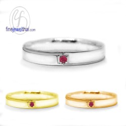 แหวนทับทิม-แหวนเงิน-แหวนพลอย-ทับทิมแท้-R1128rb