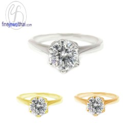 แหวนเพชร-แหวนเงิน-เพชรสังเคราะห์-เงินแท้-แหวนหมั้น-แหวนแต่งงาน-R1130cz