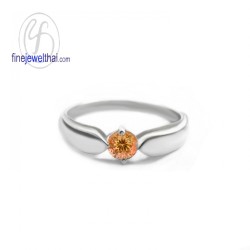 แหวนซิทริน-แหวนเงิน-ซิทรินแท้-เงินแท้925-แหวนพลอย-R1131ct