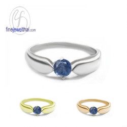 แหวนไพลิน-แหวนเงิน-แหวนพลอยแท้-แหวนประจำเดือนเกิด-R1131bl