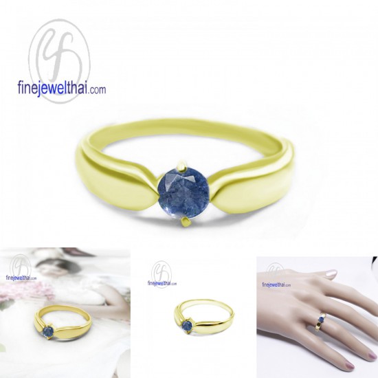 Blue-sapphire-Birthstone-Silver-Ring-R1131bl