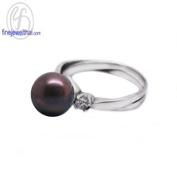 แหวนมุก-แหวนเงิน-มุก-แหวนเพชร-เพชรcz-R1136pl-b