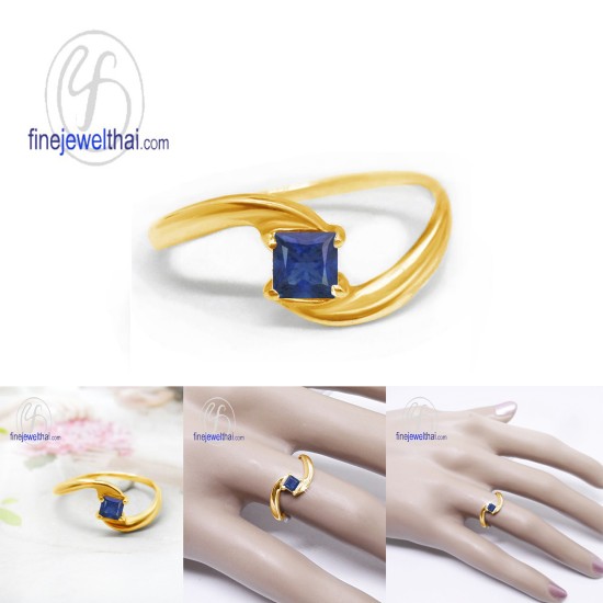 แหวนไพลิน-แหวนเงินแท้-แหวนพลอยแท้-แหวนพลอยประจำราศี-R1154bl