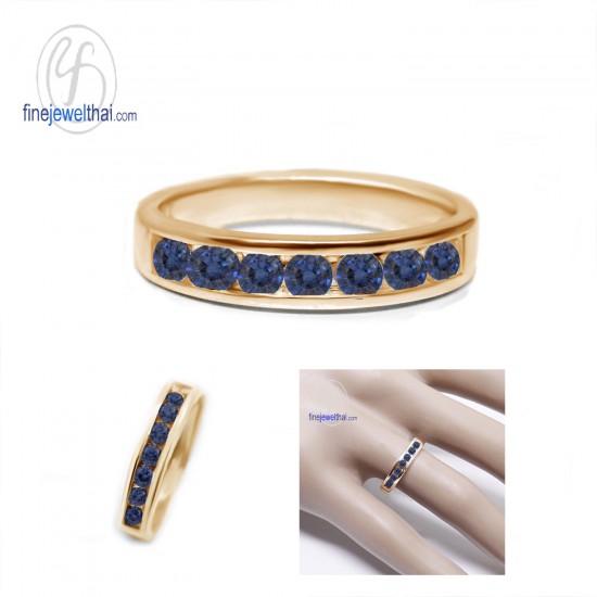 Blue-sapphire-Birthstone-Silver-Ring-R1161bl