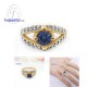 Blue-Sapphire-Diamond-CZ-Silver-Birthstone-Ring-Finejewelthai-R1163bl