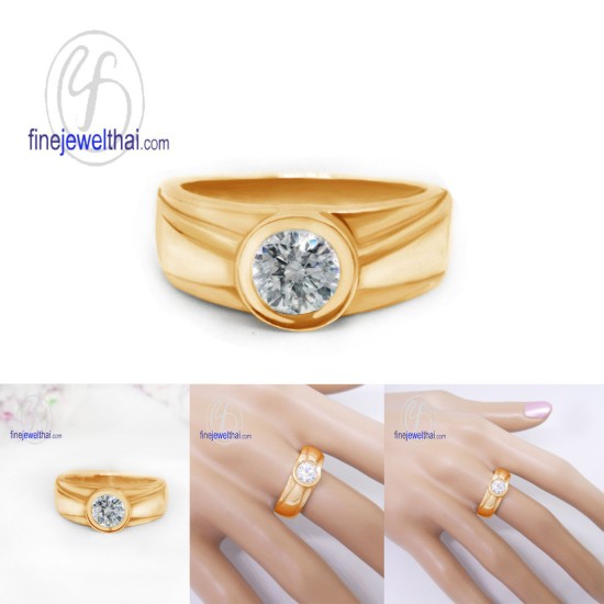 แหวนเพชร-แหวนเงิน-เพชรสังเคราะห์-เงินแท้-แหวนหมั้น-แหวนแต่งงาน-R1165cz