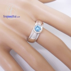 แหวนโทพาซ-แหวนเงิน-แหวนพลอยแท้-แหวนประจำเดือนเกิด-R1165tp