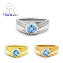 แหวนโทพาซ-แหวนเงิน-แหวนพลอยแท้-แหวนประจำเดือนเกิด-R1165tp