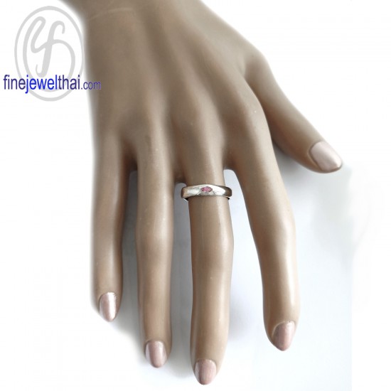 แหวนทัวร์มาลีนสีชมพู-แหวนเงิน-ทัวร์มาลีนแท้-เงินแท้-แหวนพลอยแท้-R1173tm-mq