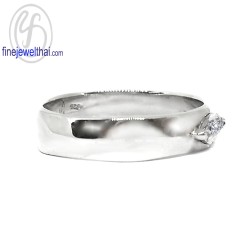 แหวนเพชร-แหวนเงิน-เพชรสังเคราะห์-เงินแท้-แหวนหมั้น-แหวนแต่งงาน-R1174cz-mq