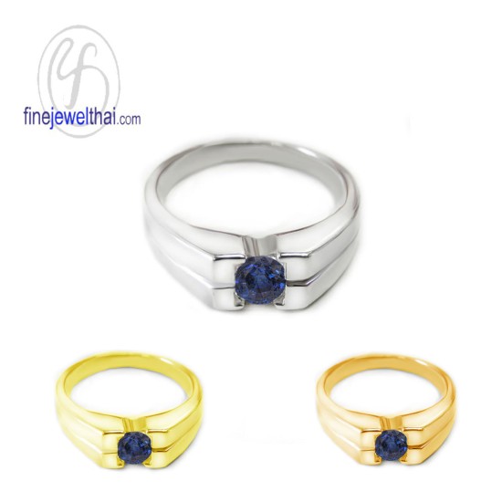 แหวนไพลิน-แหวนเงิน-แหวนพลอยแท้-แหวนประจำเดือนเกิด-R1175bl แหวนไพลิน-แหวนเงิน-แหวนพลอยแท้-แหวนประจำเดือนเกิด-R1175bl