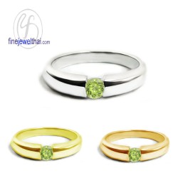 แหวนเพอริดอท-แหวนเงิน-แหวนพลอยแท้-แหวนประจำเดือนเกิด-R1178pd
