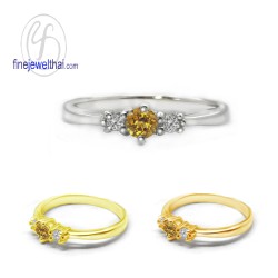 แหวนซิทริน-แหวนเงิน-แหวนพลอยแท้-แหวนประจำเดือนเกิด-R1182ct