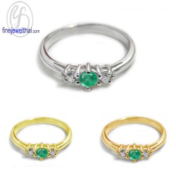 แหวนมรกต-แหวนเงิน-แหวนพลอยแท้-แหวนประจำเดือนเกิด-R1182em