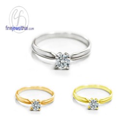 แหวนเพชร-แหวนเงิน-เพชรแท้-เงินแท้925-แหวนหมั้น-แหวนแต่งงาน-R1183di