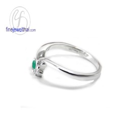 แหวนมรกต-เพชรcz-แหวนเงิน-แหวนพลอยแท้-R1185em แหวนมรกต-เพชรcz-แหวนเงิน-แหวนพลอยแท้-R1185em
