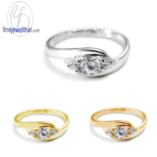 แหวนเพชร-แหวนเงิน-เพชรสังเคราะห์-เงินแท้-แหวนหมั้น-แหวนแต่งงาน-R1186cz 