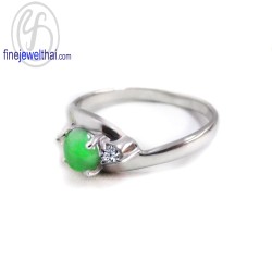 แหวนหยก-เพชรcz-แหวนเงิน-แหวนพลอยแท้-R1186jd