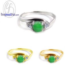 แหวนหยก-เพชรcz-แหวนเงิน-แหวนพลอยแท้-R1186jd