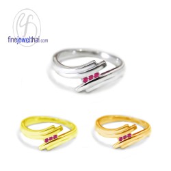 แหวนทับทิม-แหวนเงิน-แหวนพลอย-ทับทิมแท้-R1187rb