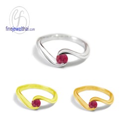 แหวนทับทิม-แหวนเงิน-แหวนพลอย-ทับทิมแท้-R1188rb