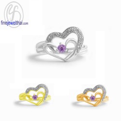 แหวนอะเมทิสต์-แหวนเงิน-แหวนพลอยแท้-แหวนประจำเดือนเกิด-R1190am