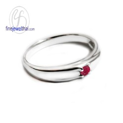 แหวนทับทิม-แหวนเงิน-แหวนพลอย-ทับทิมแท้-R1197rb