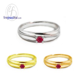 แหวนทับทิม-แหวนเงิน-แหวนพลอย-ทับทิมแท้-R1197rb