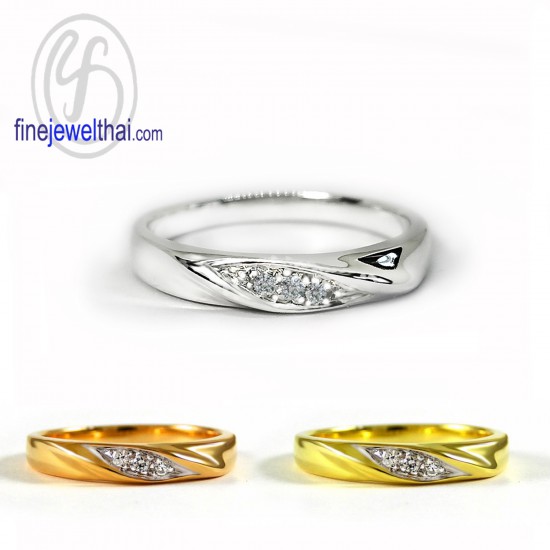 แหวนเพชร-แหวนเงิน-เพชรแท้-เงินแท้925-แหวนหมั้น-แหวนแต่งงาน-R1206di3p