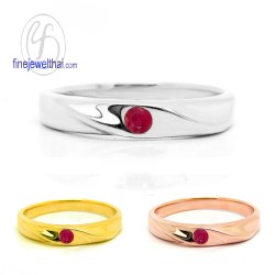 แหวนทับทิม-แหวนเงิน-แหวนพลอย-ทับทิมแท้-R1206rb