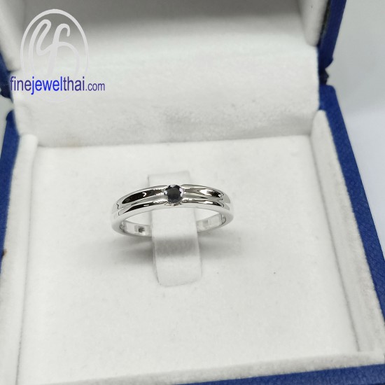 แหวนนิล-นิลแท้-เงินแท้ 925-แหวนพลอย-finejewelthai-R1207on