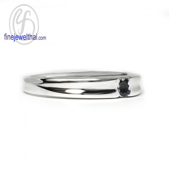 แหวนนิล-นิลแท้-เงินแท้ 925-แหวนพลอย-finejewelthai-R1207on