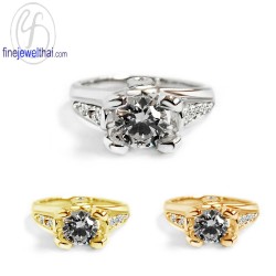 แหวนเพชร-แหวนเงิน-เพชรสังเคราะห์-เงินแท้-แหวนหมั้น-แหวนแต่งงาน-R1212cz