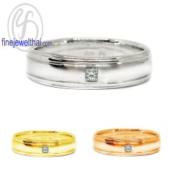 แหวนเพชร-แหวนเงิน-เพชรสังเคราะห์-เงินแท้925-แหวนหมั้น-แหวนแต่งงาน-R1218cz-pc
