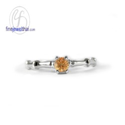 แหวนซิทริน-แหวนเงิน-แหวนพลอยแท้-แหวนประจำเดือนเกิด-R1223ct