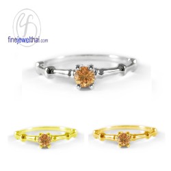 แหวนซิทริน-แหวนเงิน-แหวนพลอยแท้-แหวนประจำเดือนเกิด-R1223ct