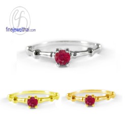 แหวนทับทิม-แหวนเงิน-แหวนพลอย-ทับทิมแท้-R1223rb