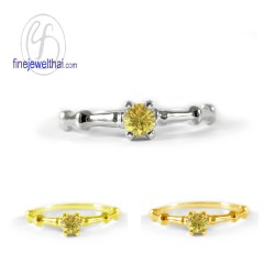 แหวนบุษราคัม-แหวนเงิน-แหวนพลอยแท้-แหวนประจำเดือนเกิด-R1223yl