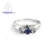 Blue-Sapphire-Diamond-CZ-Silver-Birthstone-Ring-Finejewelthai-R1224bl