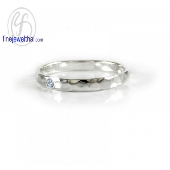แหวนอะความารีน-แหวนเงิน-อะความารีนแท้-เงินแท้925-แหวนพลอยแท้-แหวนพลอยประจำเดือนเกิด-R1228aq