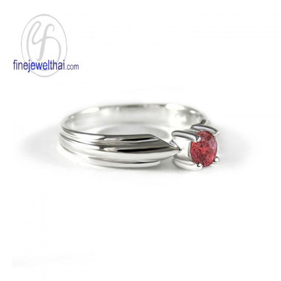 Ruby-Birthstone-Silver-Ring-R1233rb