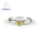 Yellow -Sapphire-Birthstone-Silver-Ring-R1233yl