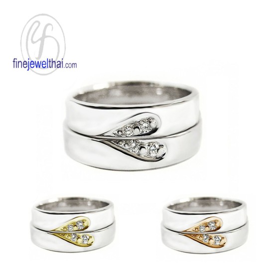 แหวนคู่-แหวนเงินแท้-แหวนเพชร-แหวนหมั้น-แหวนแต่งงาน-Finejewelthai-RC1236di_2