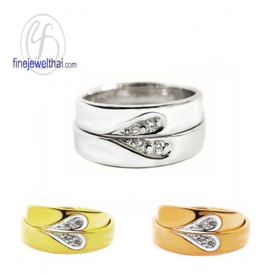 Couple-Diamond-CZ-Silver-Wedding-Ring-Finejewelthai-RC1236cz_1