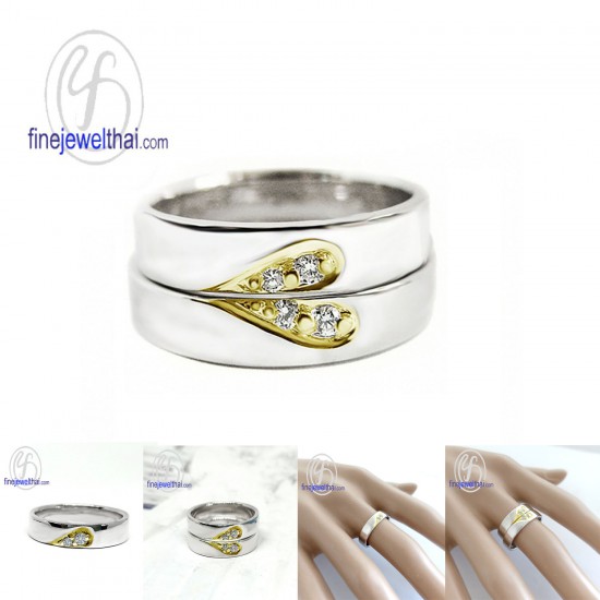 Couple-Diamond-CZ-Silver-Wedding-Ring-Finejewelthai-RC1236cz_2