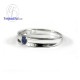 Blue-Sapphire-Silver-Birthstone-Ring-Finejewelthai-R1240bl