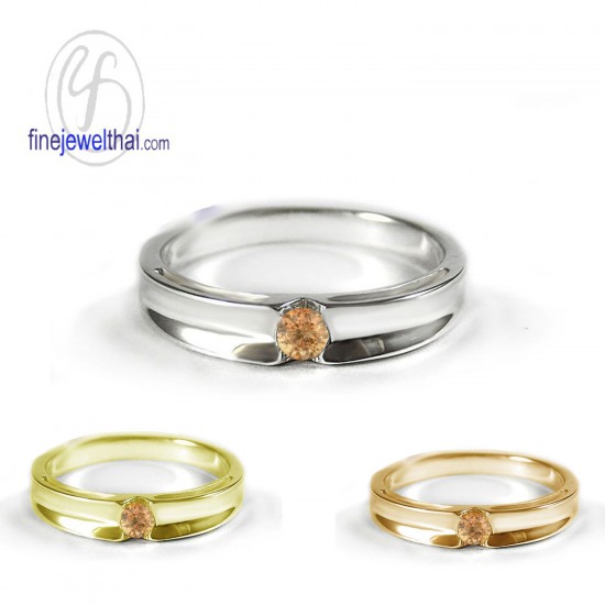 Yellow-Sapphire-Silver-Birthstone-Ring-Finejewelthai-R1240yl