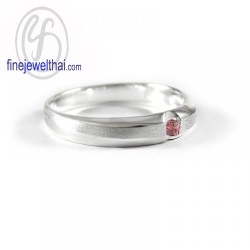 แหวนทับทิม-ทับทิมแท้-แหวนเงิน-แหวนพลอยแท้-แหวนประจำเดือนเกิด-R1247rb