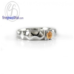 แหวนซิทริน-แหวนเงิน-แหวนพลอยแท้-แหวนประจำเดือนเกิด-R1252ct
