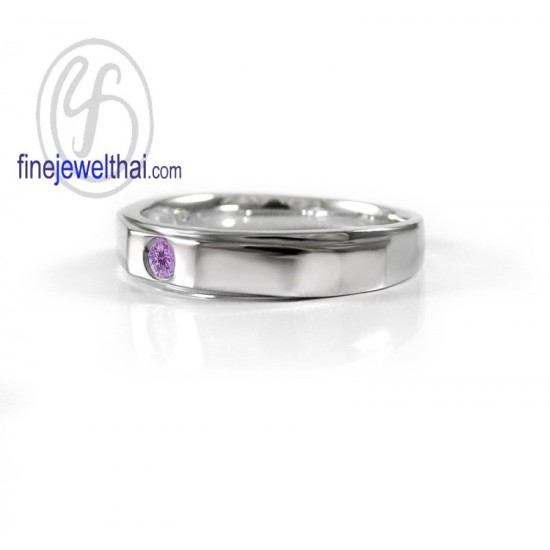 แหวนอะเมทิสต์-แหวนเงิน-แหวนพลอยแท้-แหวนประจำเดือนเกิด-R1253am
